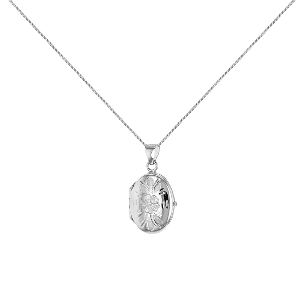 Sterling Silver Oval Cremation Locket