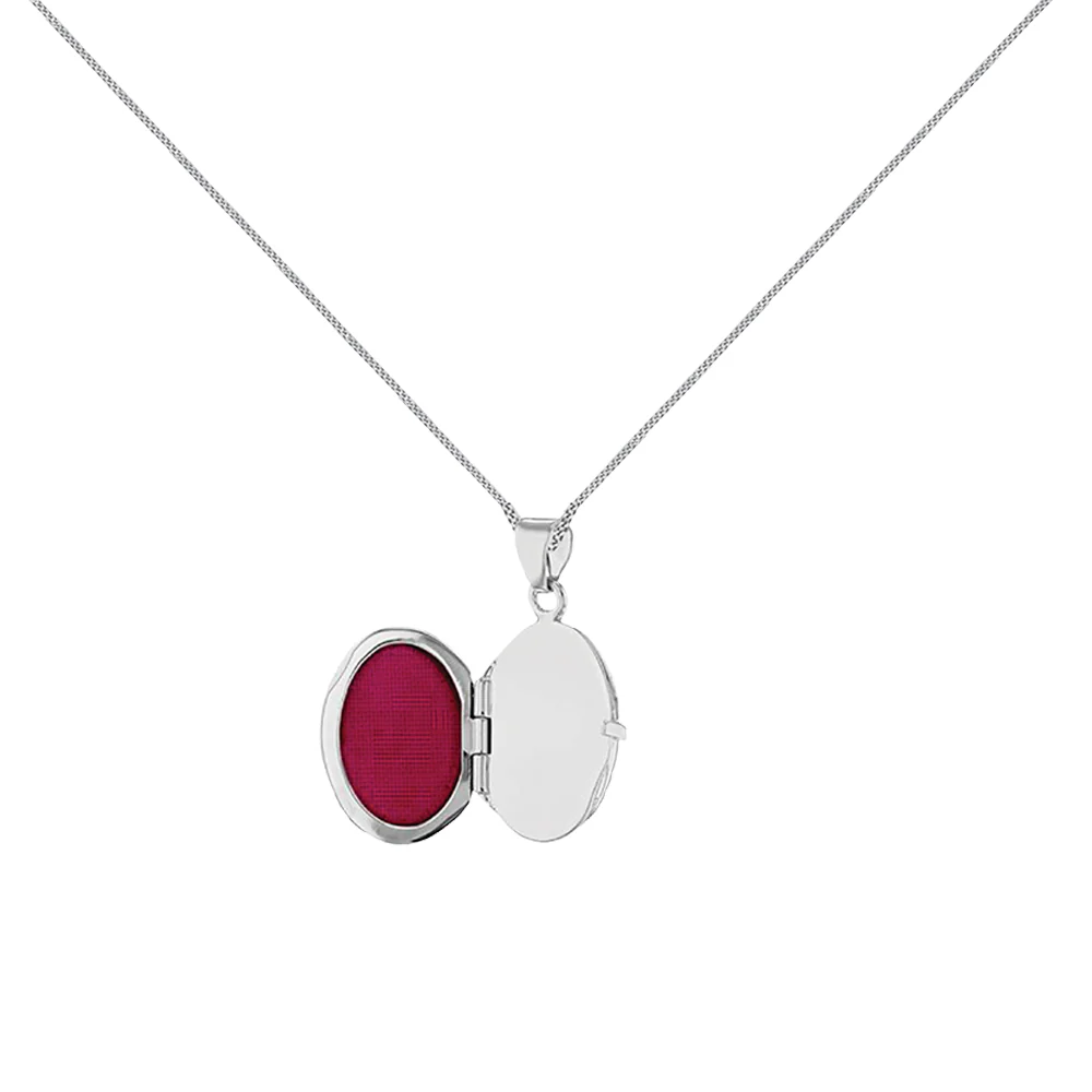 Sterling Silver Oval Cremation Locket - Image 2