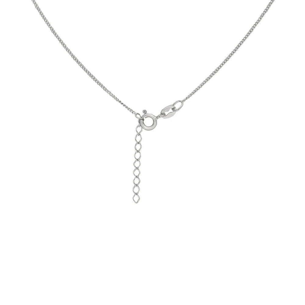 Sterling Silver Oval Cubic Zirconia Halo Pendant - Image 2
