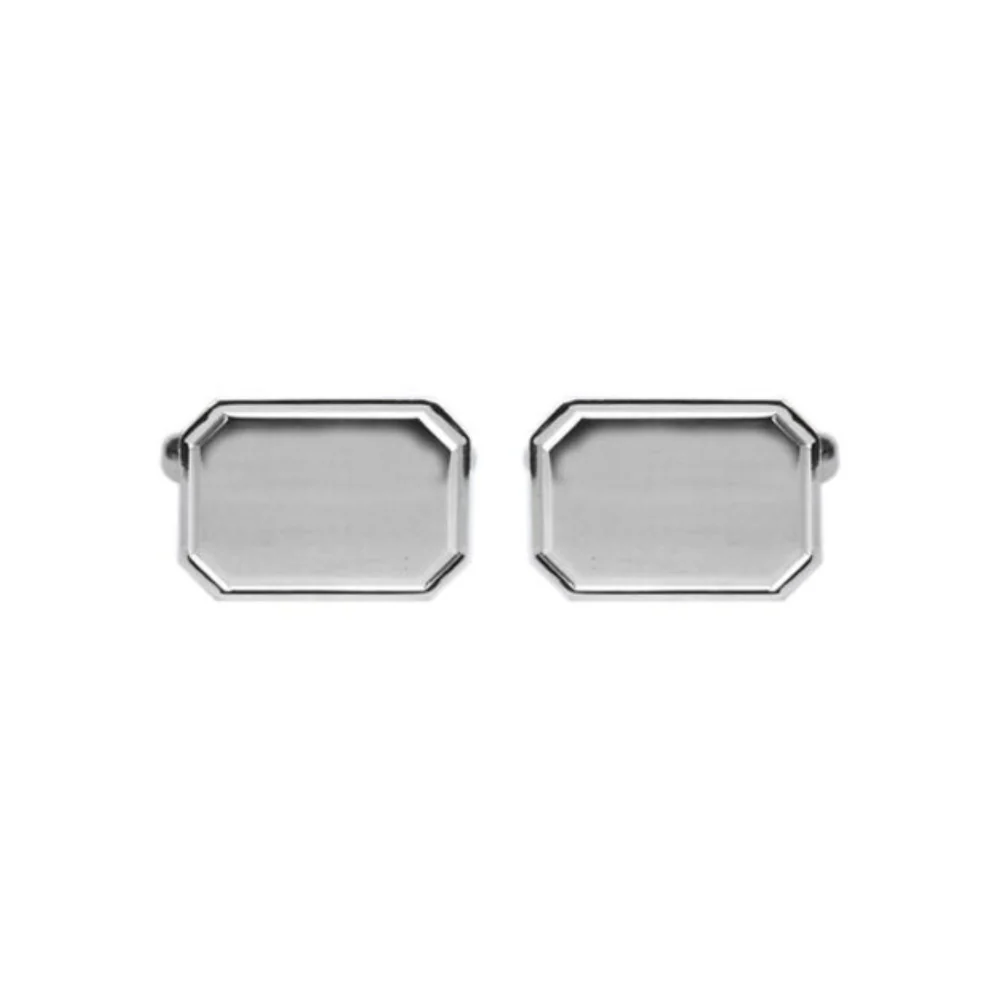 Sterling Silver Rectangle Cufflinks