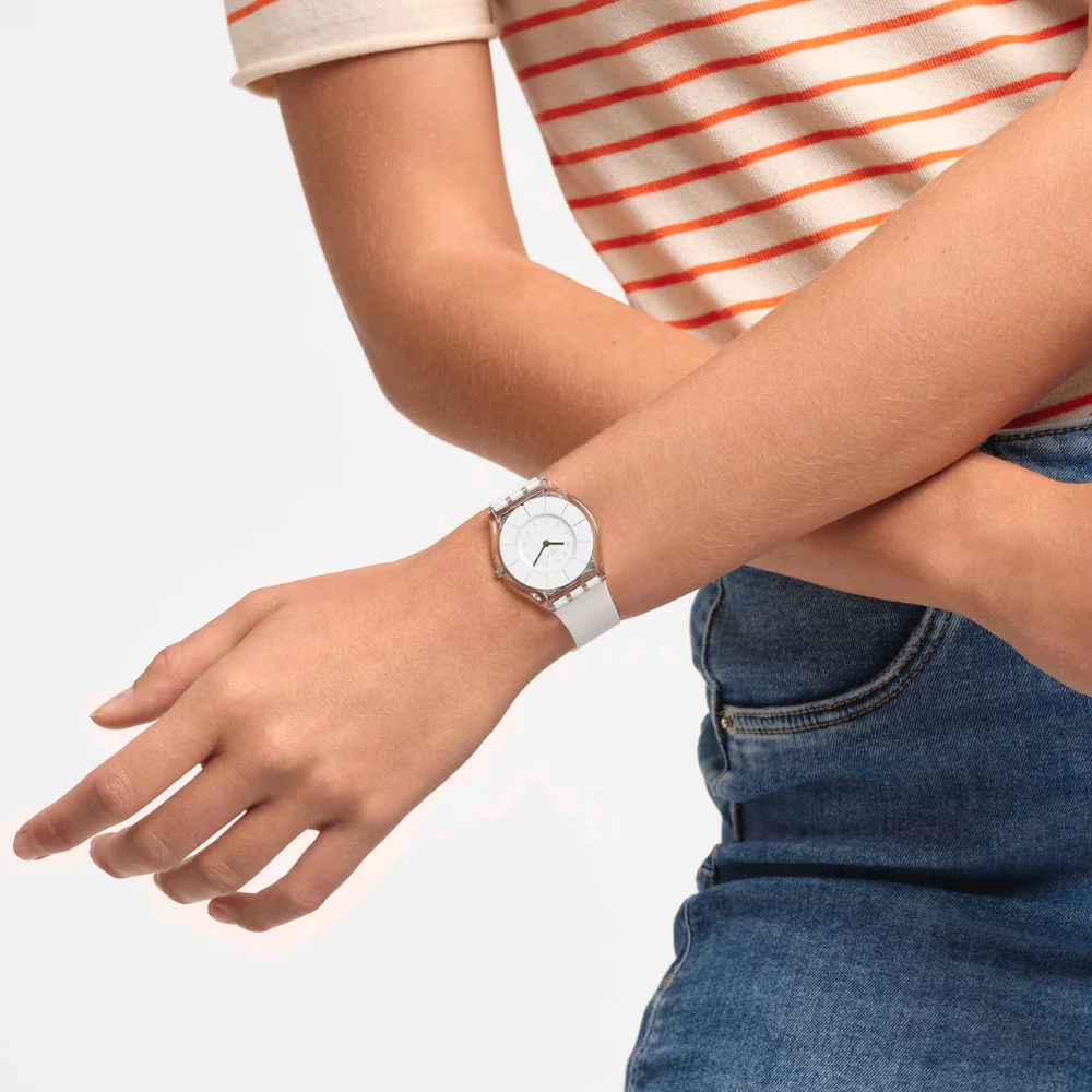 Swatch White Classiness 34mm Watch - Image 3