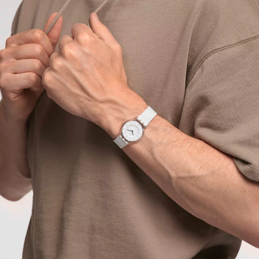 Swatch White Classiness 34mm Watch - Image 4