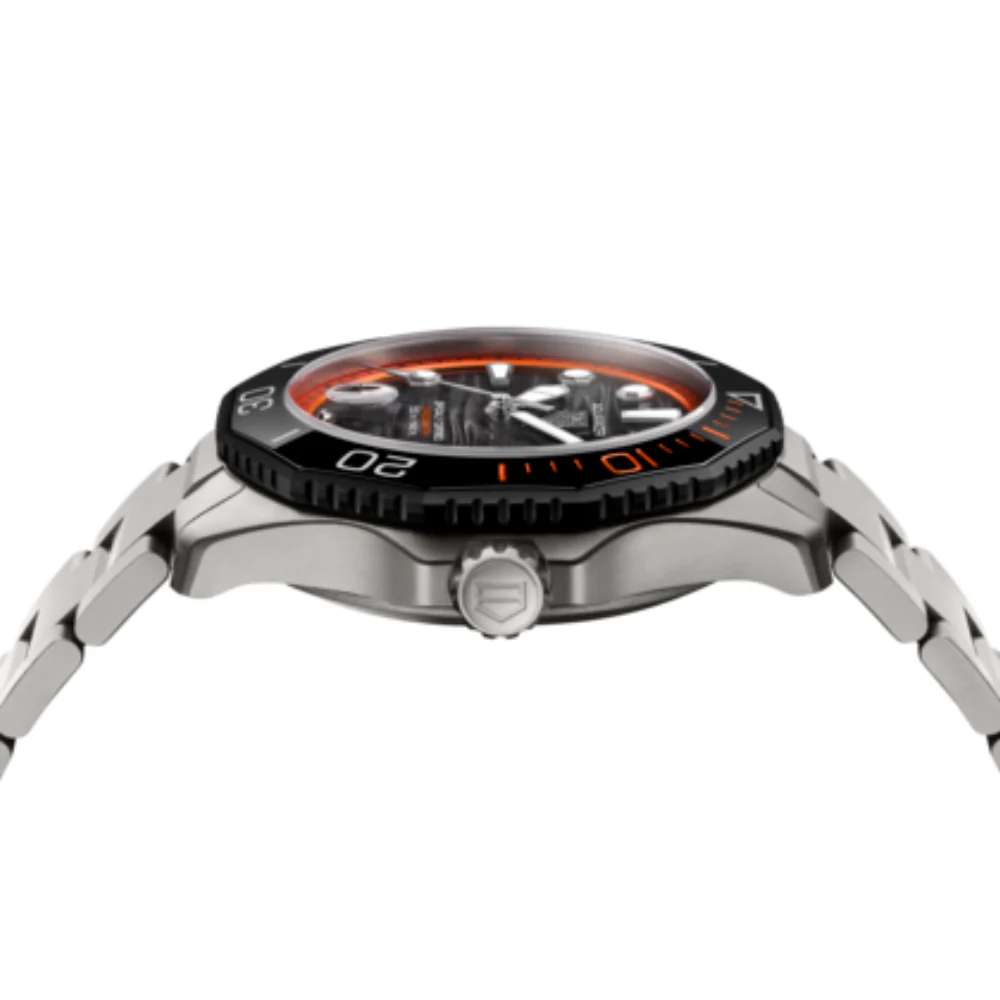 TAG Heuer Aquaracer Pro 500 Date 42mm Black & Orange Watch - Image 7