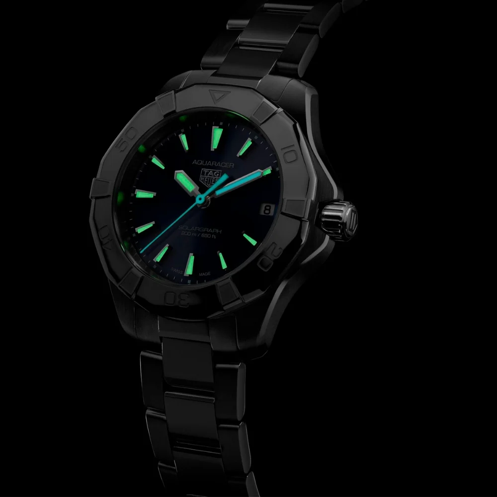 TAG Heuer Aquaracer Professional 200 Solargraph Blue Dial 34mm Watch - Image 3