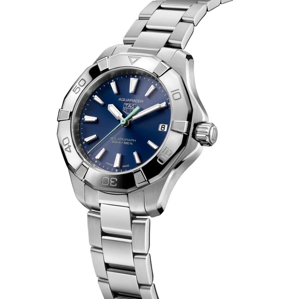 TAG Heuer Aquaracer Professional 200 Solargraph Blue Dial 34mm Watch - Image 4
