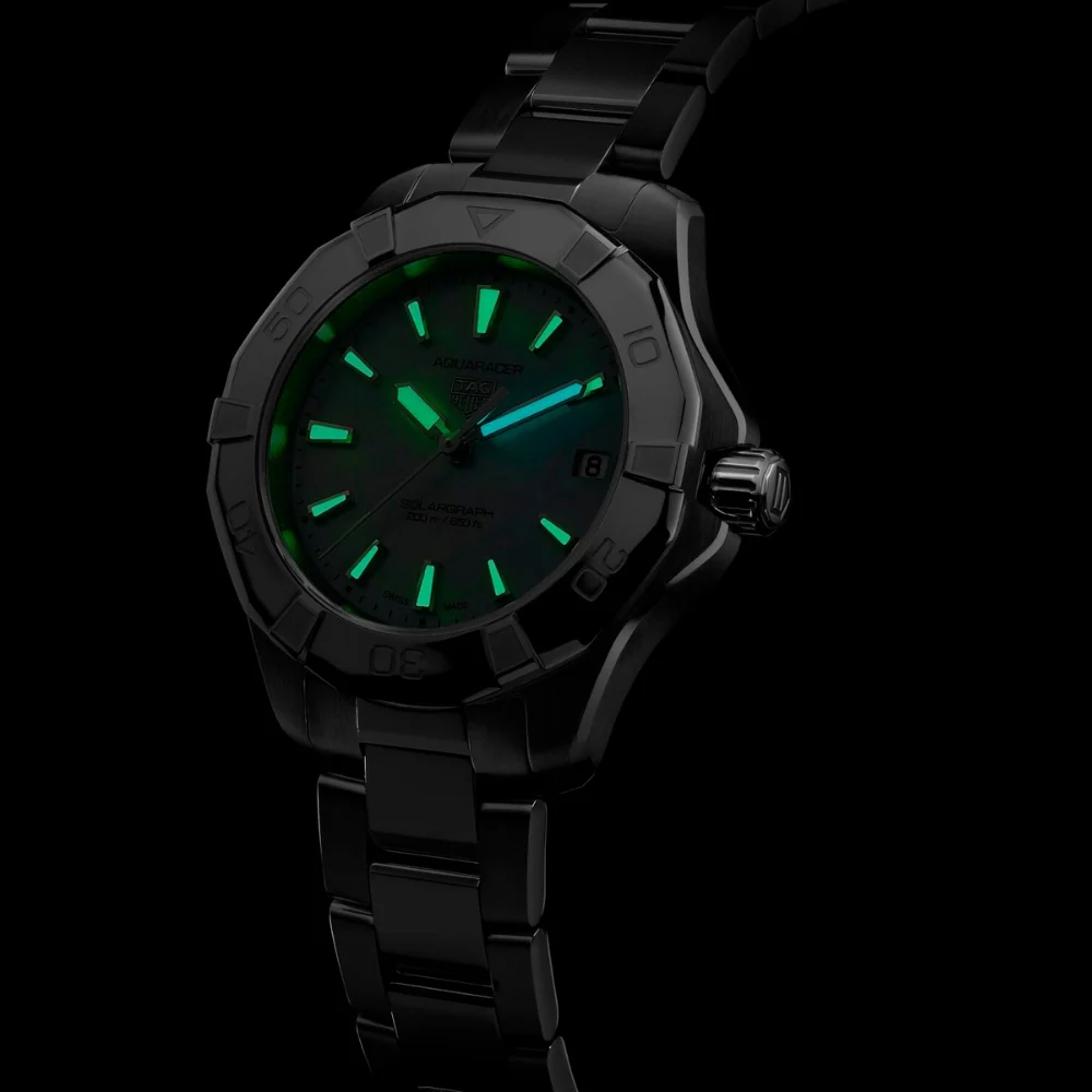 TAG Heuer Aquaracer Professional 200 Solargraph Pearl Dial 34mm Watch - Image 4
