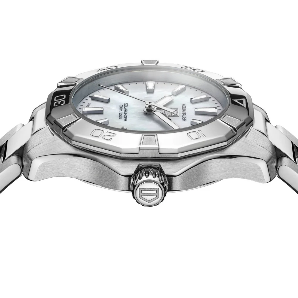 TAG Heuer Aquaracer Professional 200 Solargraph Pearl Dial 34mm Watch - Image 6
