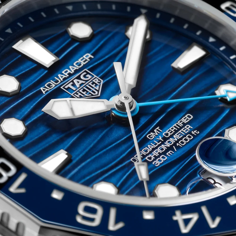 TAG Heuer Aquaracer Professional 300 GMT Blue Dial 42mm Watch - Image 4