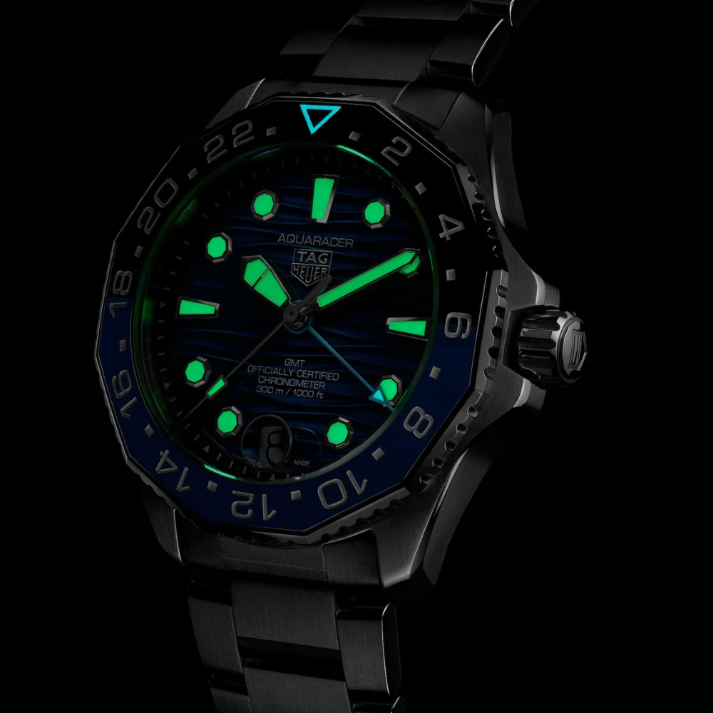 TAG Heuer Aquaracer Professional 300 GMT Blue Dial 42mm Watch - Image 5