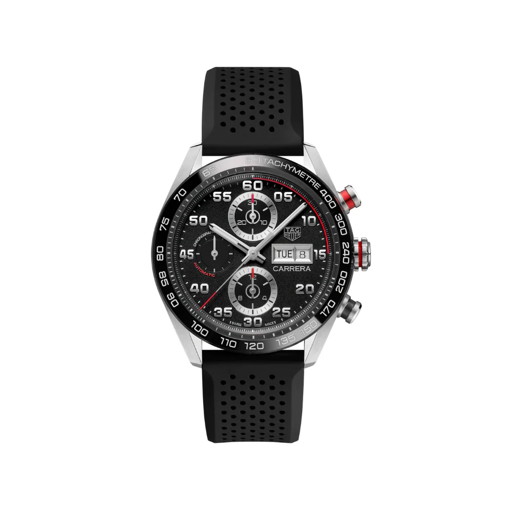 TAG Heuer Carrera Automatic Chronograph Black Rubber Watch