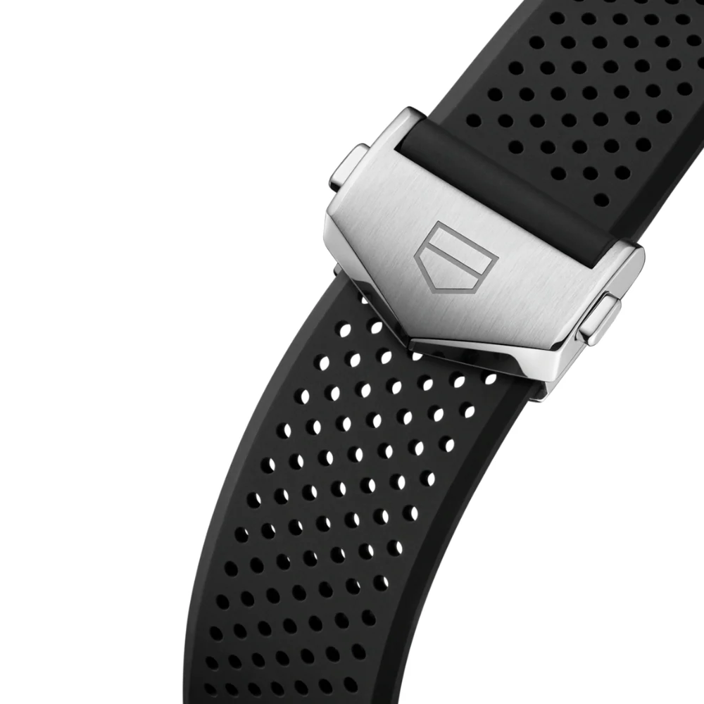 TAG Heuer Carrera Automatic Chronograph Black Rubber Watch - Image 3