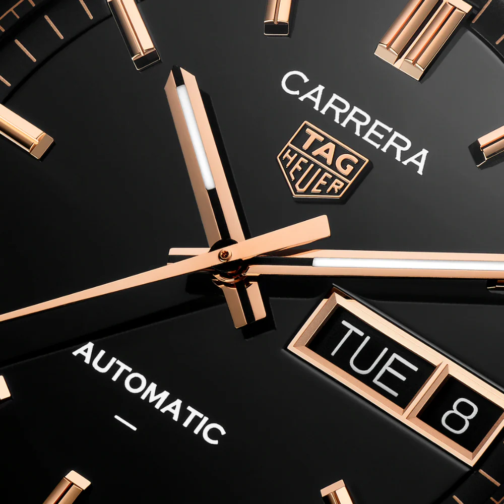 TAG Heuer Carrera Day-Date Two-Tone Black Dial Watch - Image 4