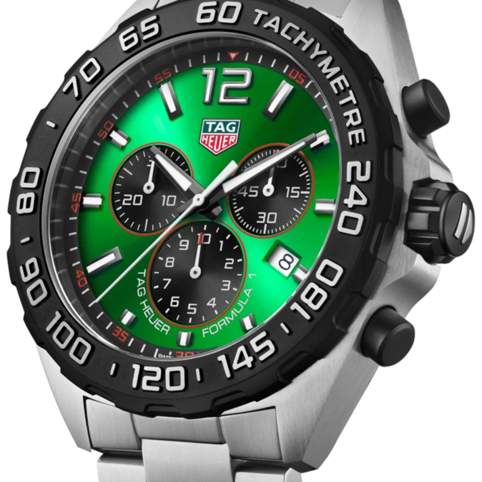 TAG Heuer Formula 1 Chronograph Green Bracelet Watch - Image 3