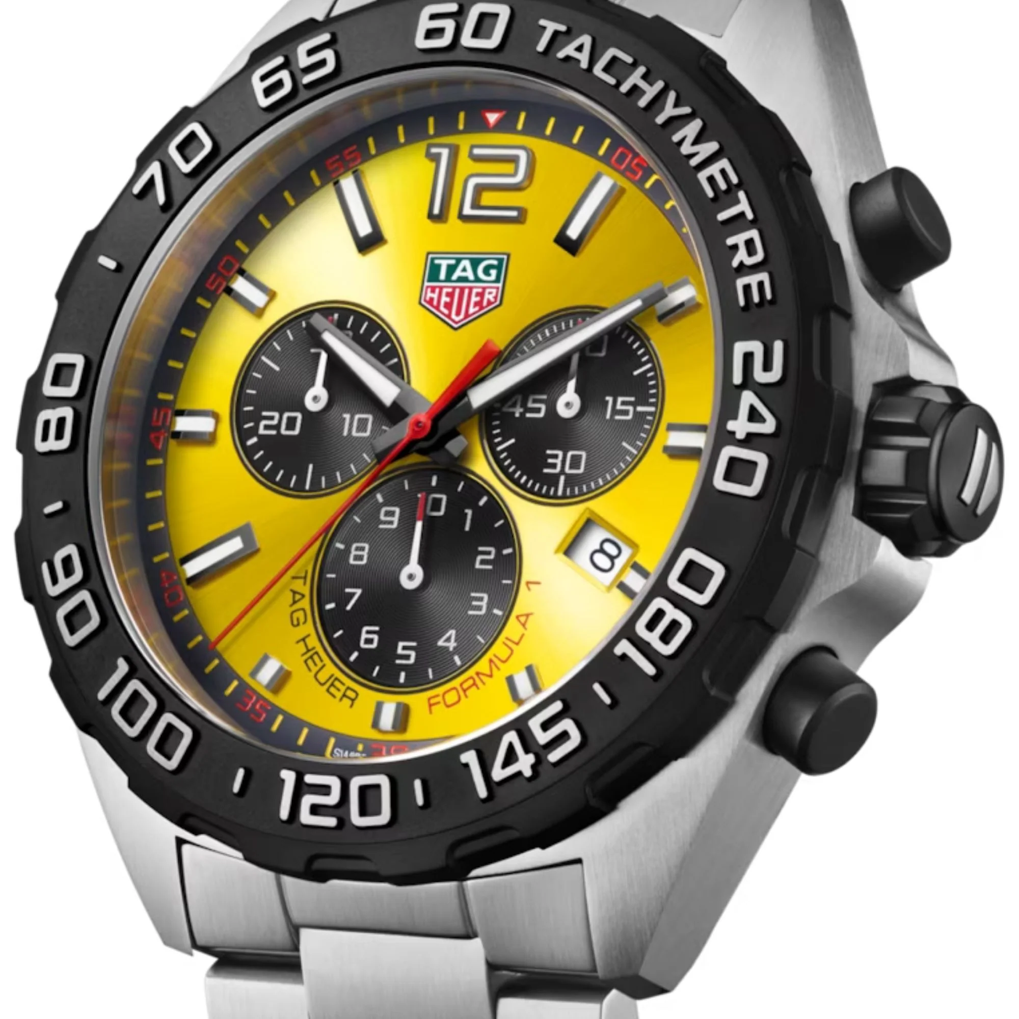 TAG Heuer Formula 1 Chronograph Yellow Bracelet Watch - Image 3