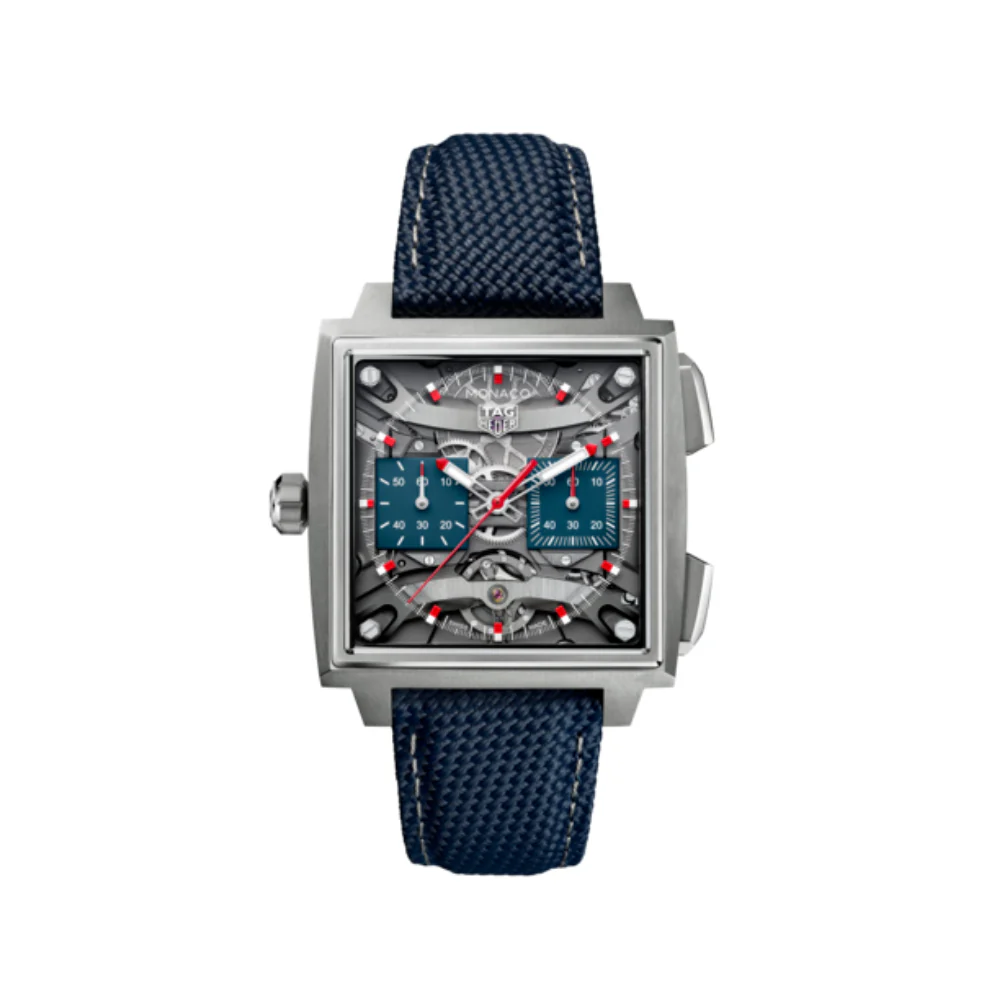 TAG Heuer Monaco Evergraph 41mm Transparent Dial Watch
