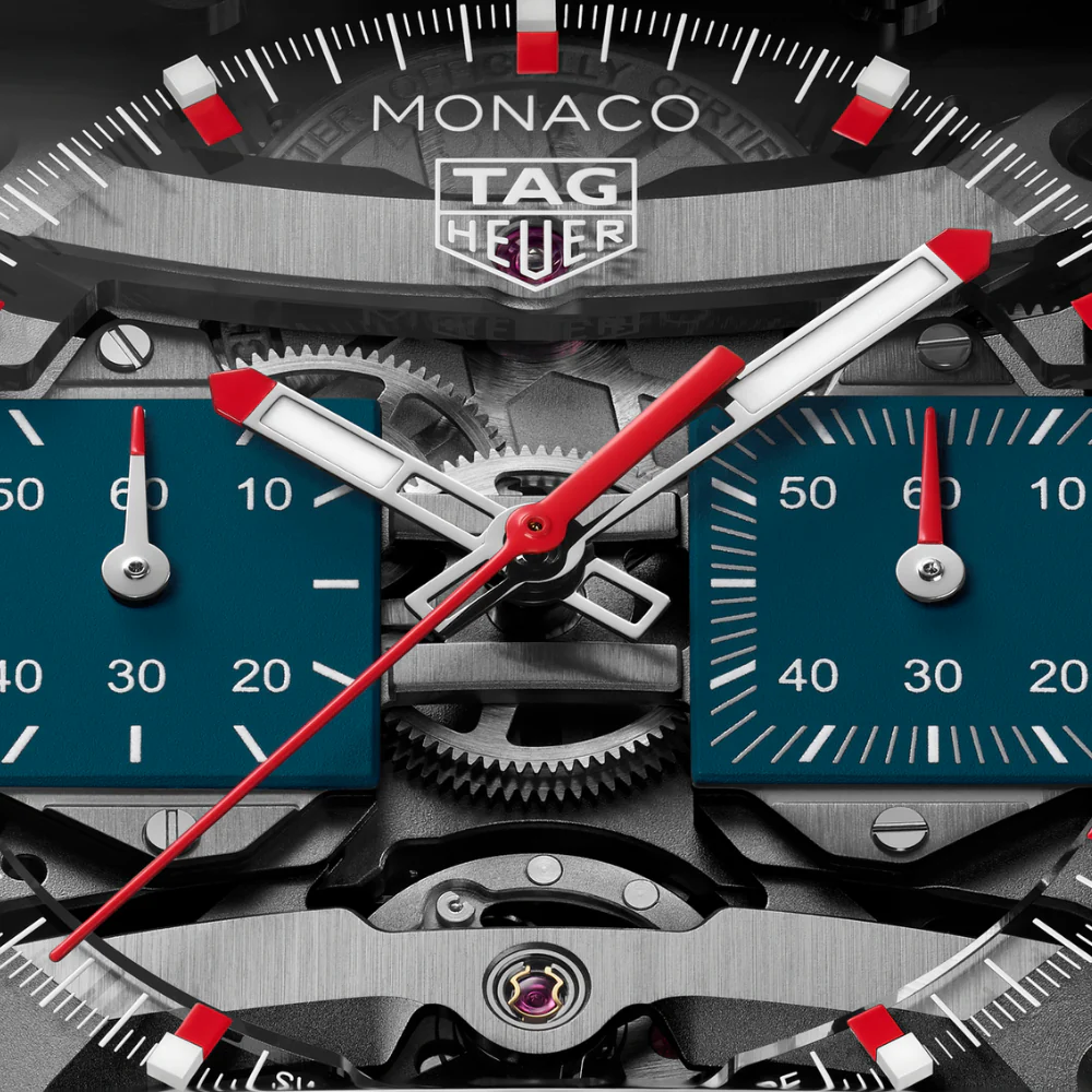 TAG Heuer Monaco Evergraph 41mm Transparent Dial Watch - Image 3