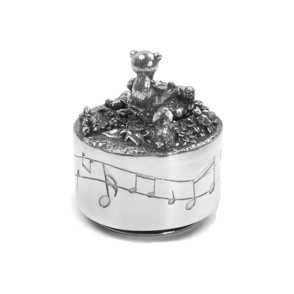Pewter Teddy Music Carousel - Image 3