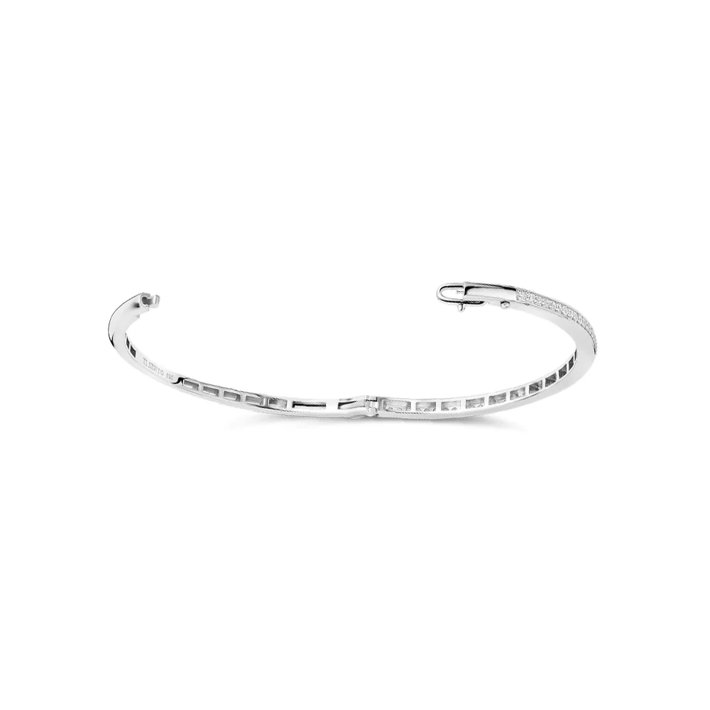 Ti Sento Classic CZ Bangle Silver - Image 2