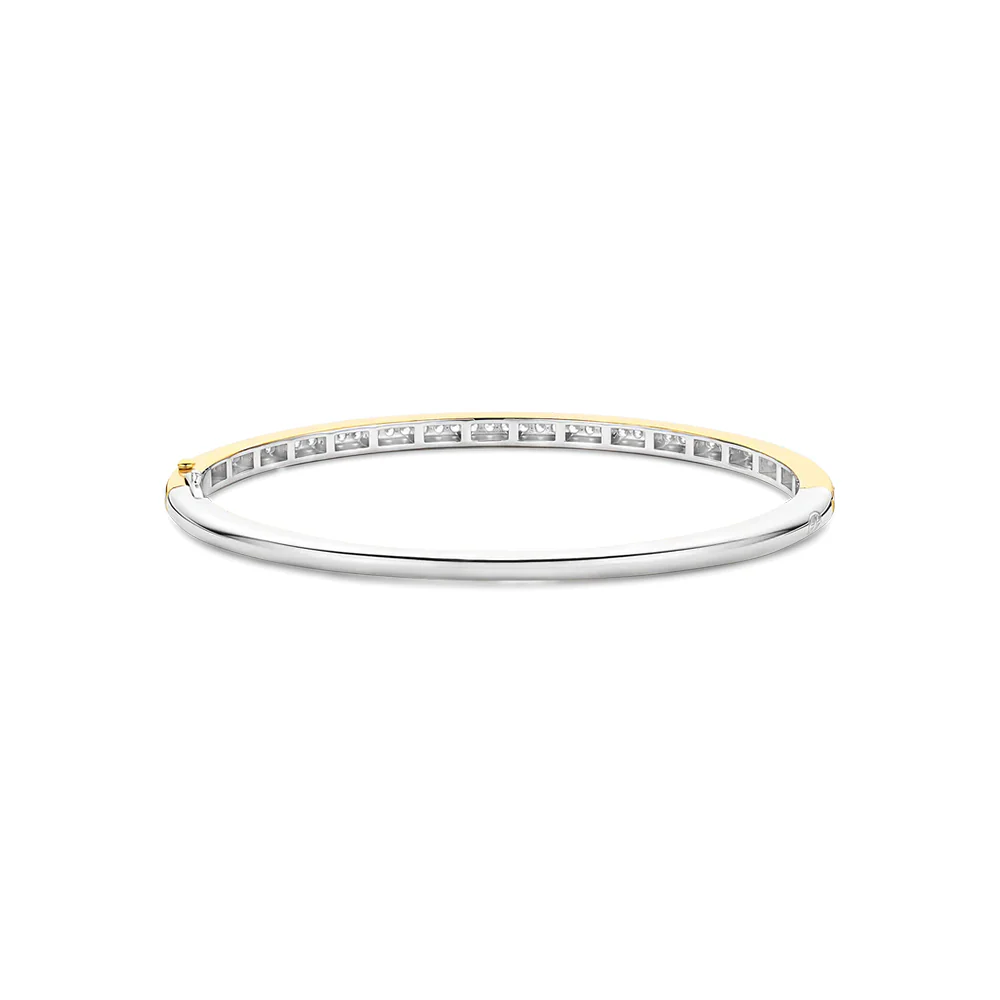 Ti Sento Classic Gold Plated CZ Bangle - Image 2