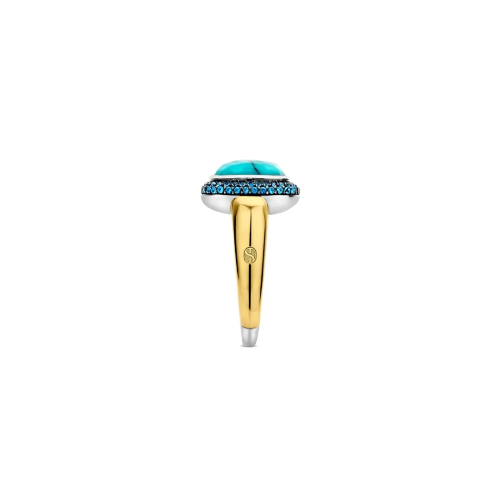 Ti Sento Cushion-Set Turquoise Ring - Image 4