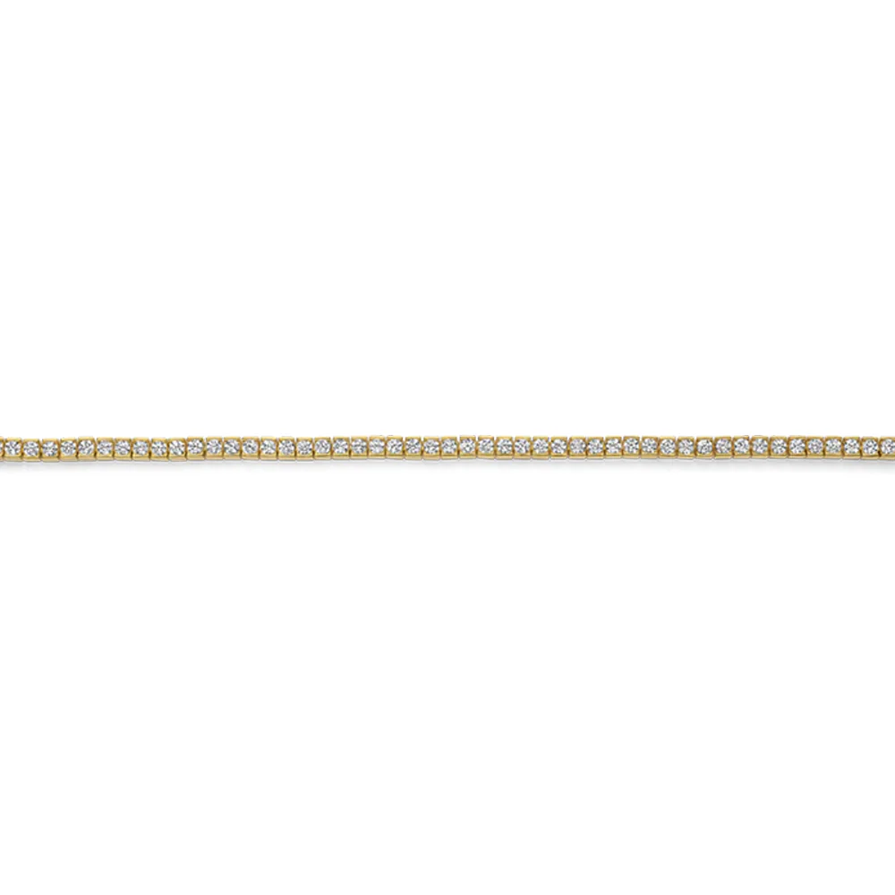 Ti Sento Gold Plated Channel Set Tennis Bracelet - Image 3