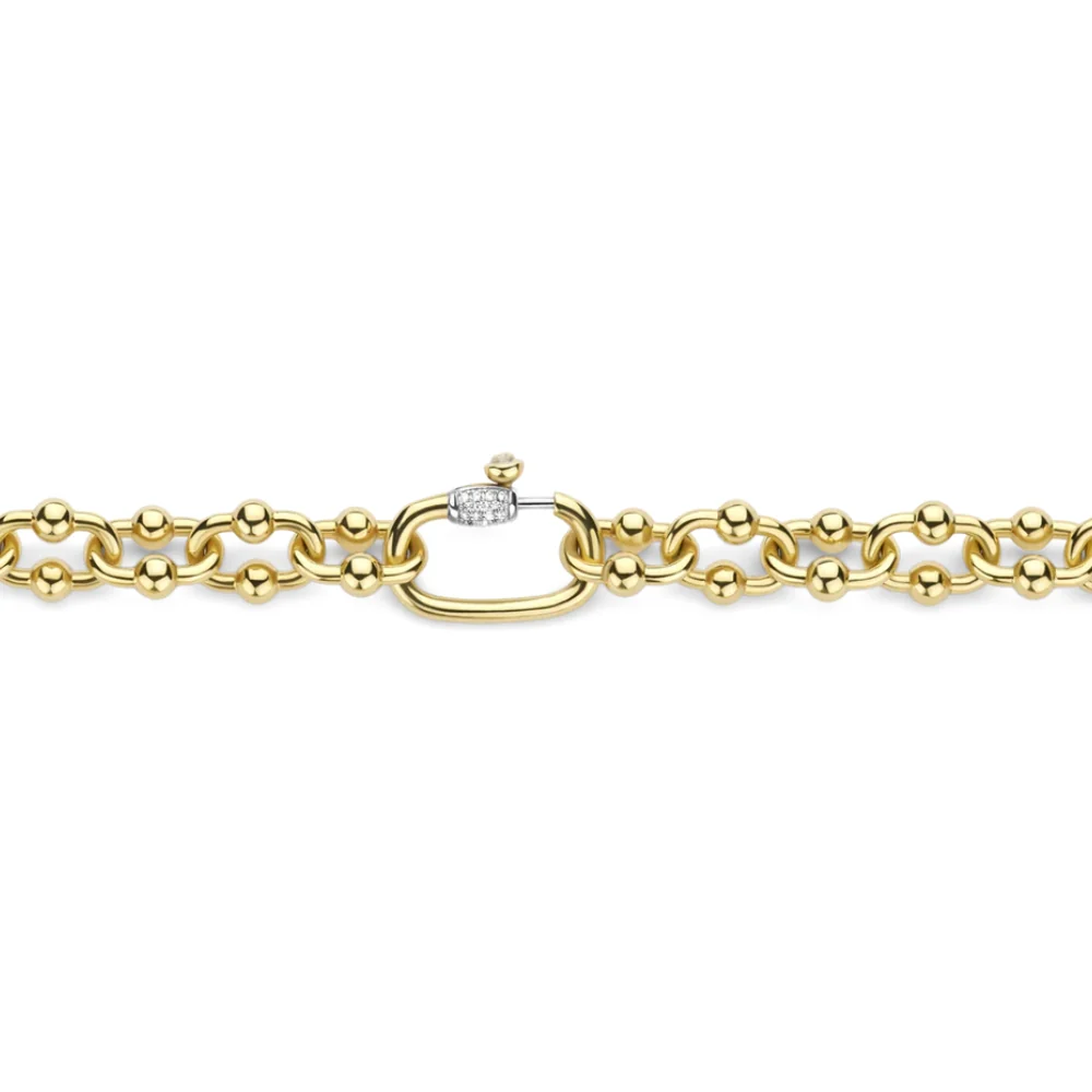 Ti Sento Gold Plated Chunky Long Bubble Link Chain - Image 4