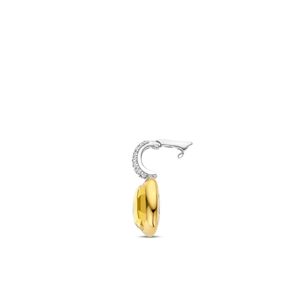 Ti Sento Gold Plated Cushion-Cut Yellow Pendant - Image 4
