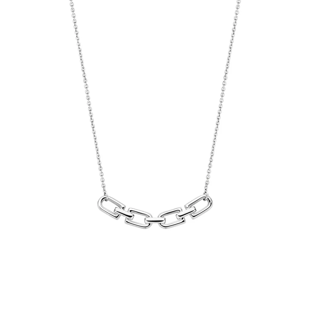 Ti Sento Gold Plated CZ Link Necklace - Image 4