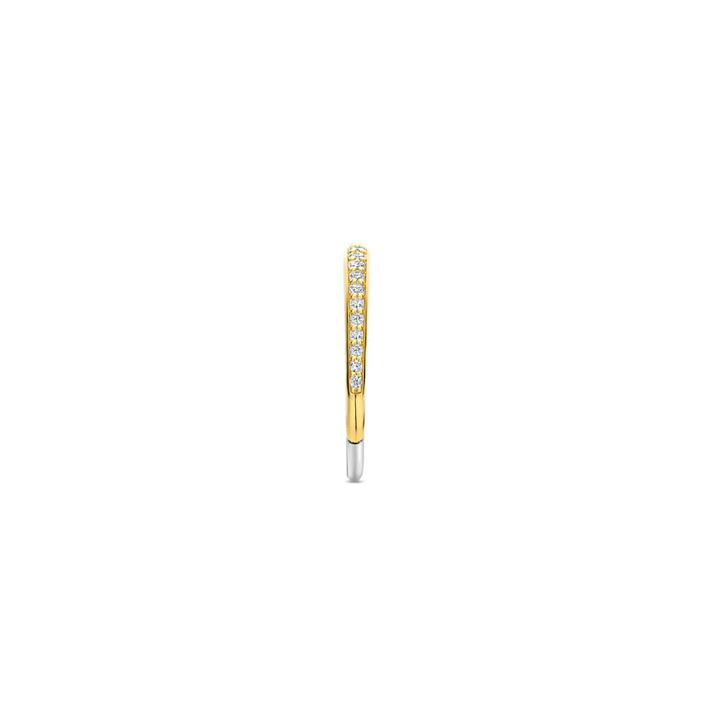 Ti Sento Gold Plated CZ Pave Ring - Image 3