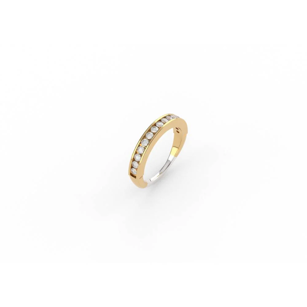 Ti Sento Gold Plated Half Eternity Zirconia Ring