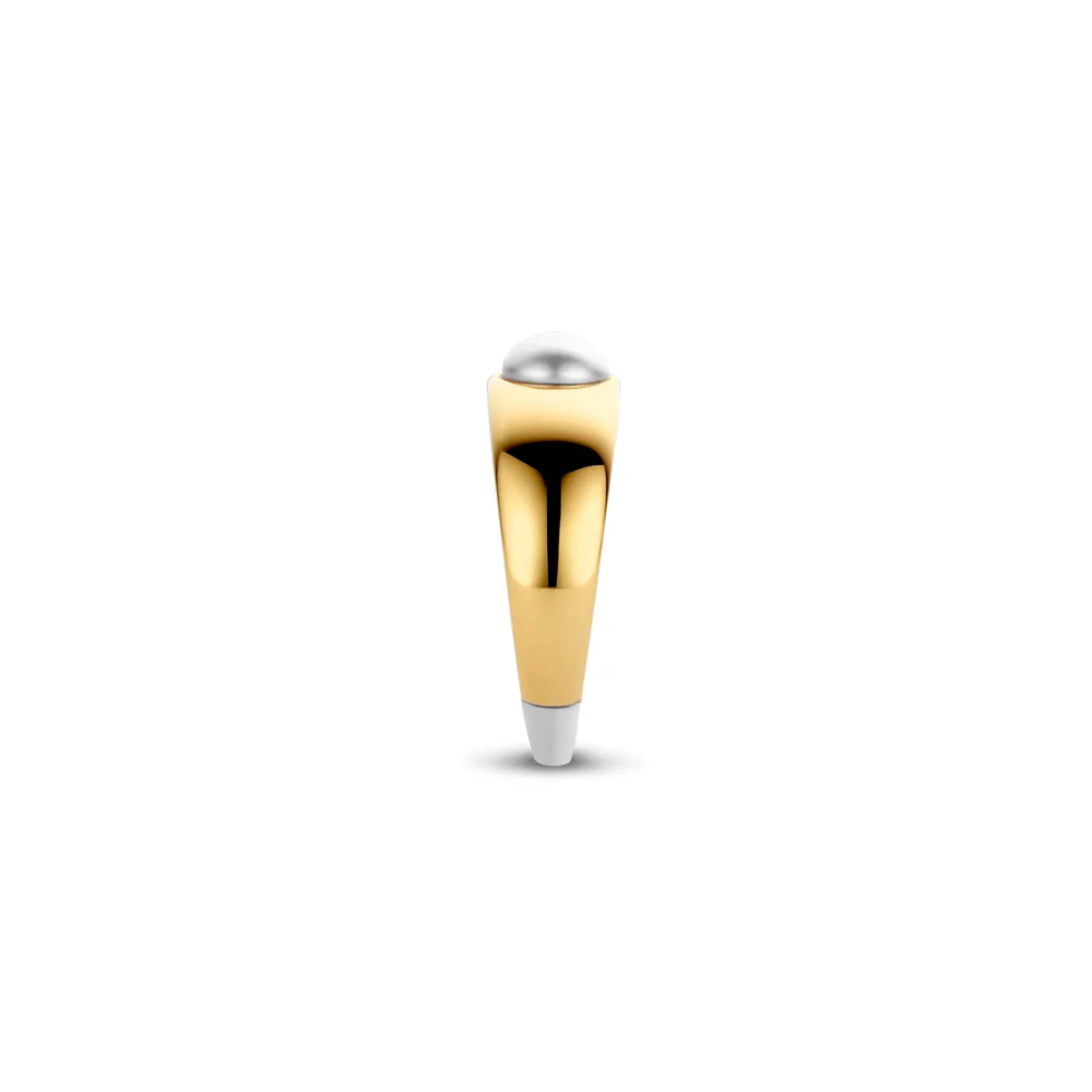 Ti Sento Gold Plated Hanset White Pearl Ring - Image 3