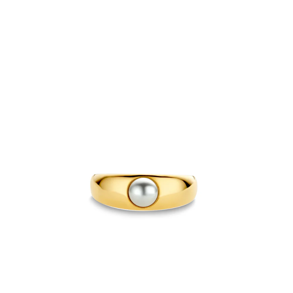 Ti Sento Gold Plated Hanset White Pearl Ring - Image 4
