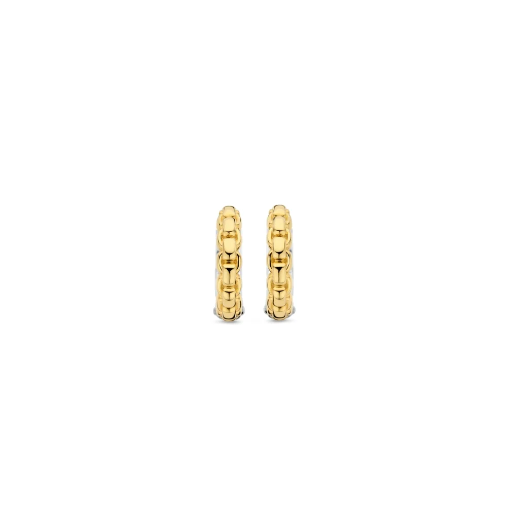 Ti Sento Gold Plated Interlinked Hoop Earrings - Image 3