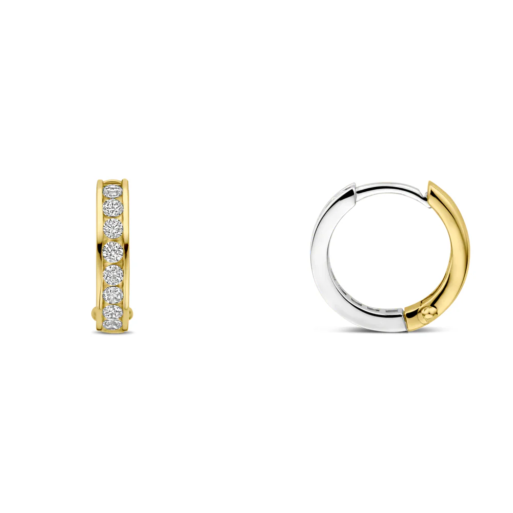 Ti Sento Gold-Plated Silver Hoop Earrings - Image 2