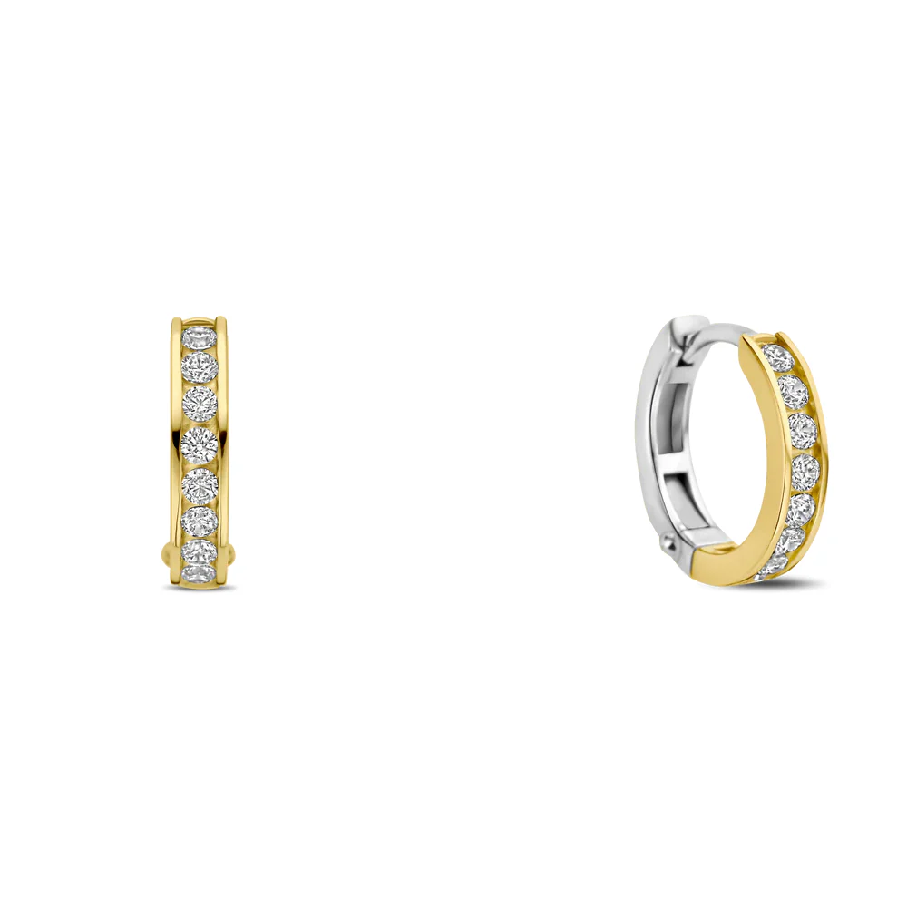 Ti Sento Gold-Plated Silver Hoop Earrings - Image 3