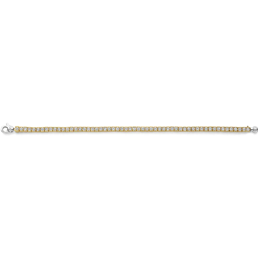 Ti Sento Gold-Plated Tennis Bracelet - Image 2