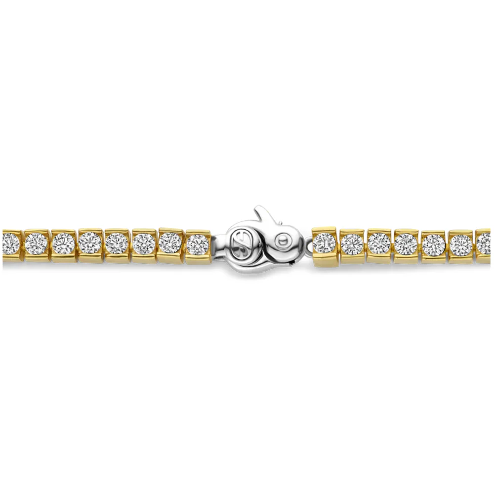 Ti Sento Gold-Plated Tennis Bracelet - Image 3