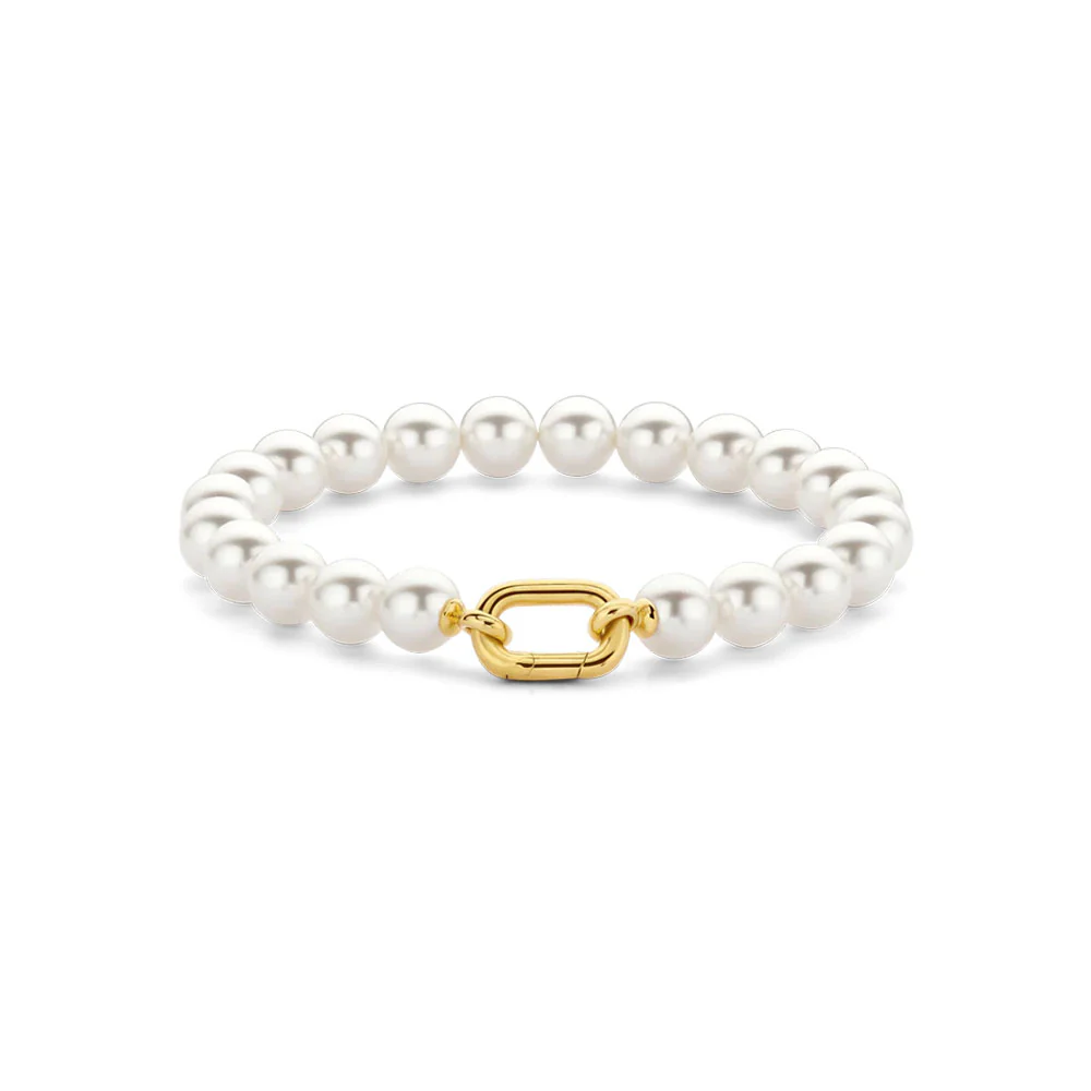 Ti Sento Gold Plated Timeless Pearl Bracelet