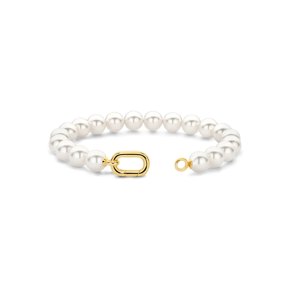 Ti Sento Gold Plated Timeless Pearl Bracelet - Image 2