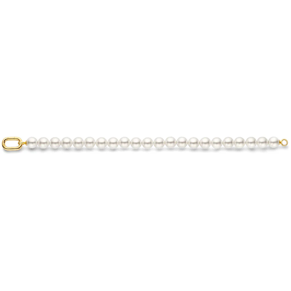 Ti Sento Gold Plated Timeless Pearl Bracelet - Image 3