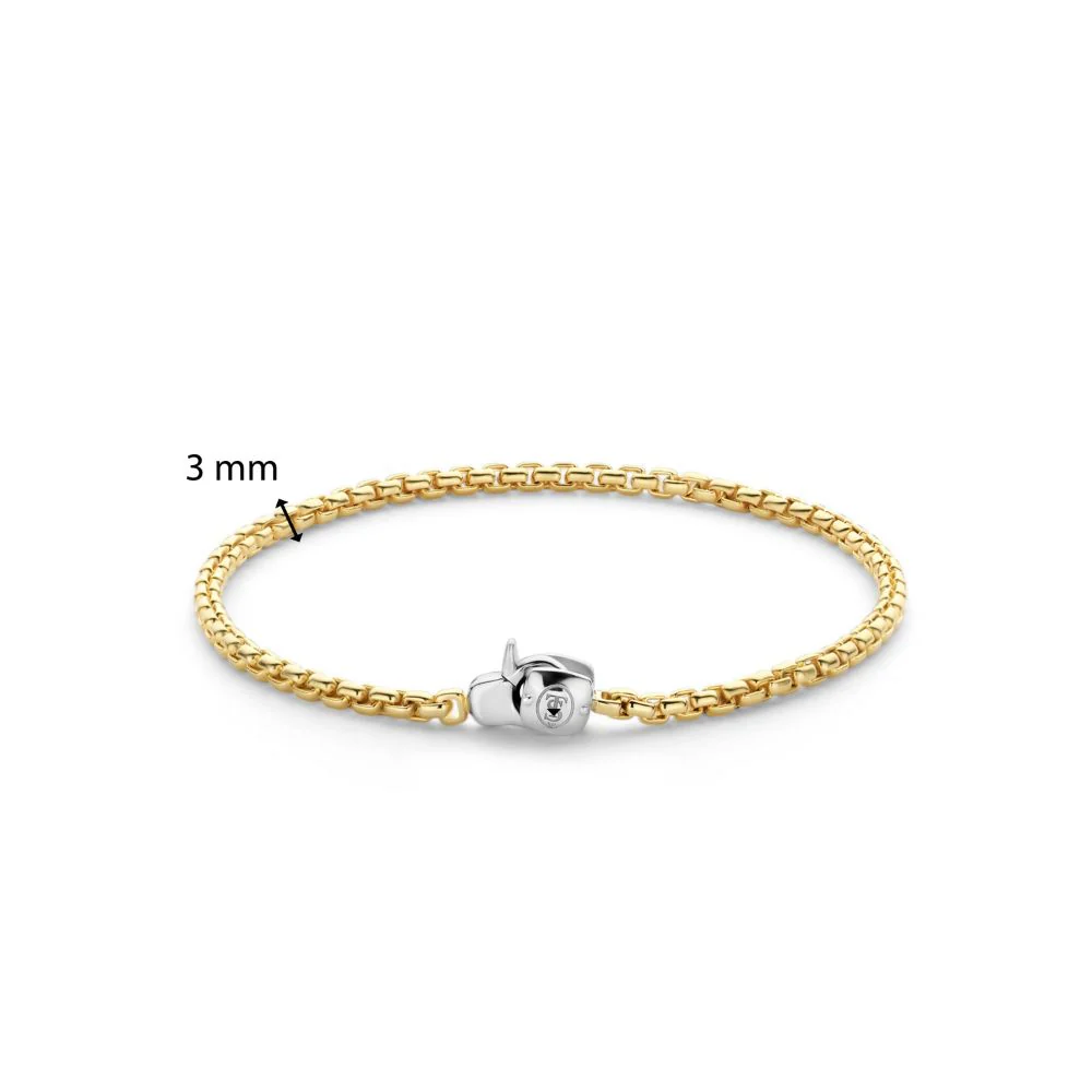 Ti Sento Milano Fine Chain Gold Plated Bracelet - Image 4