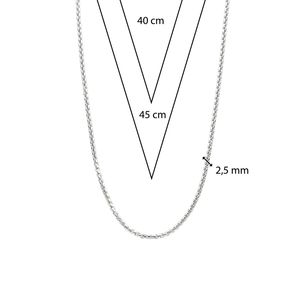 Ti Sento Milano Minimalist Silver Chain Necklace - Image 5