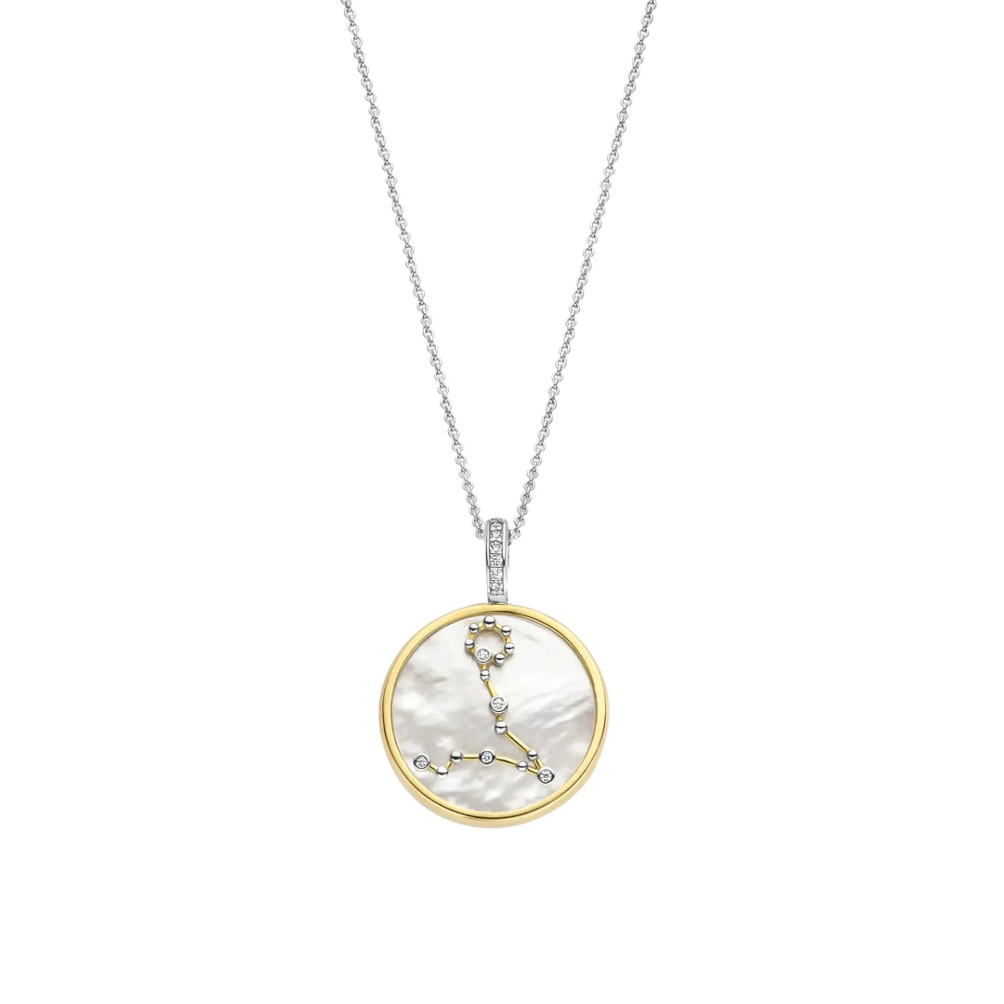 Ti Sento Pisces Zodiac Sign Gold Plated Pendant