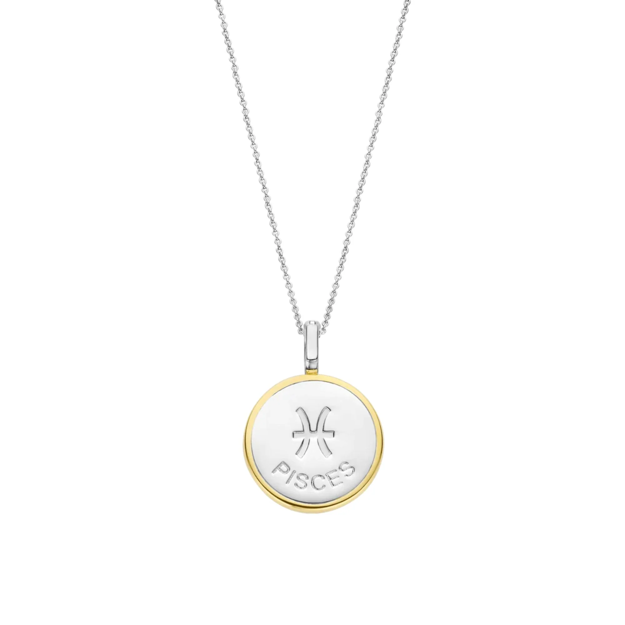 Ti Sento Pisces Zodiac Sign Gold Plated Pendant - Image 2