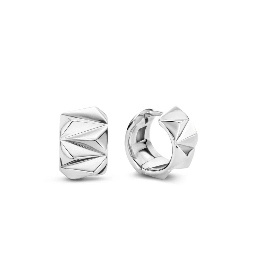 Ti Sento Silver Geometric Hoop Earrings