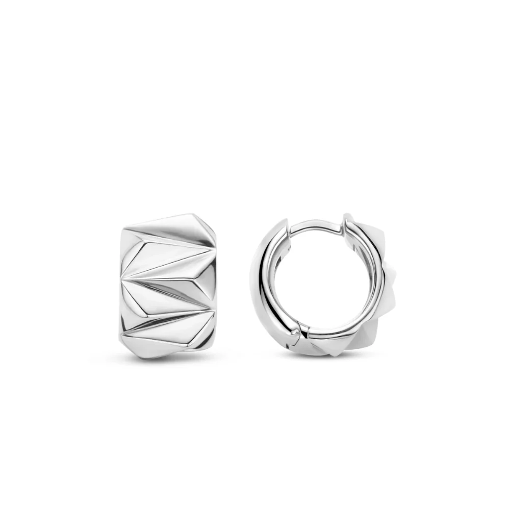 Ti Sento Silver Geometric Hoop Earrings - Image 4