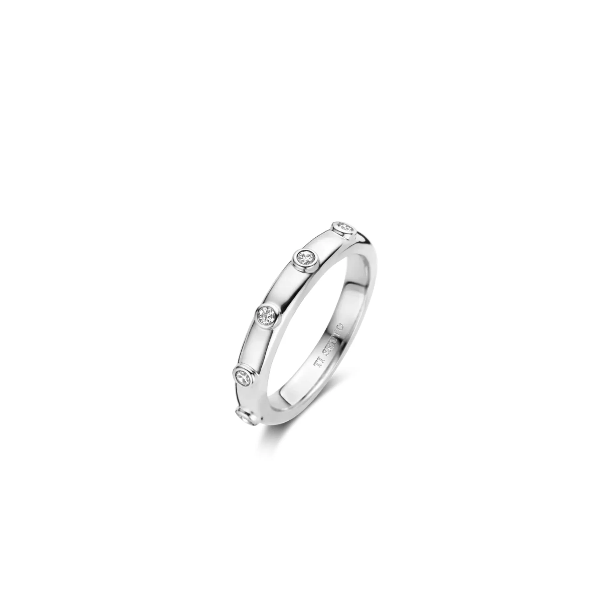 Ti Sento Silver Zirconia Band Ring