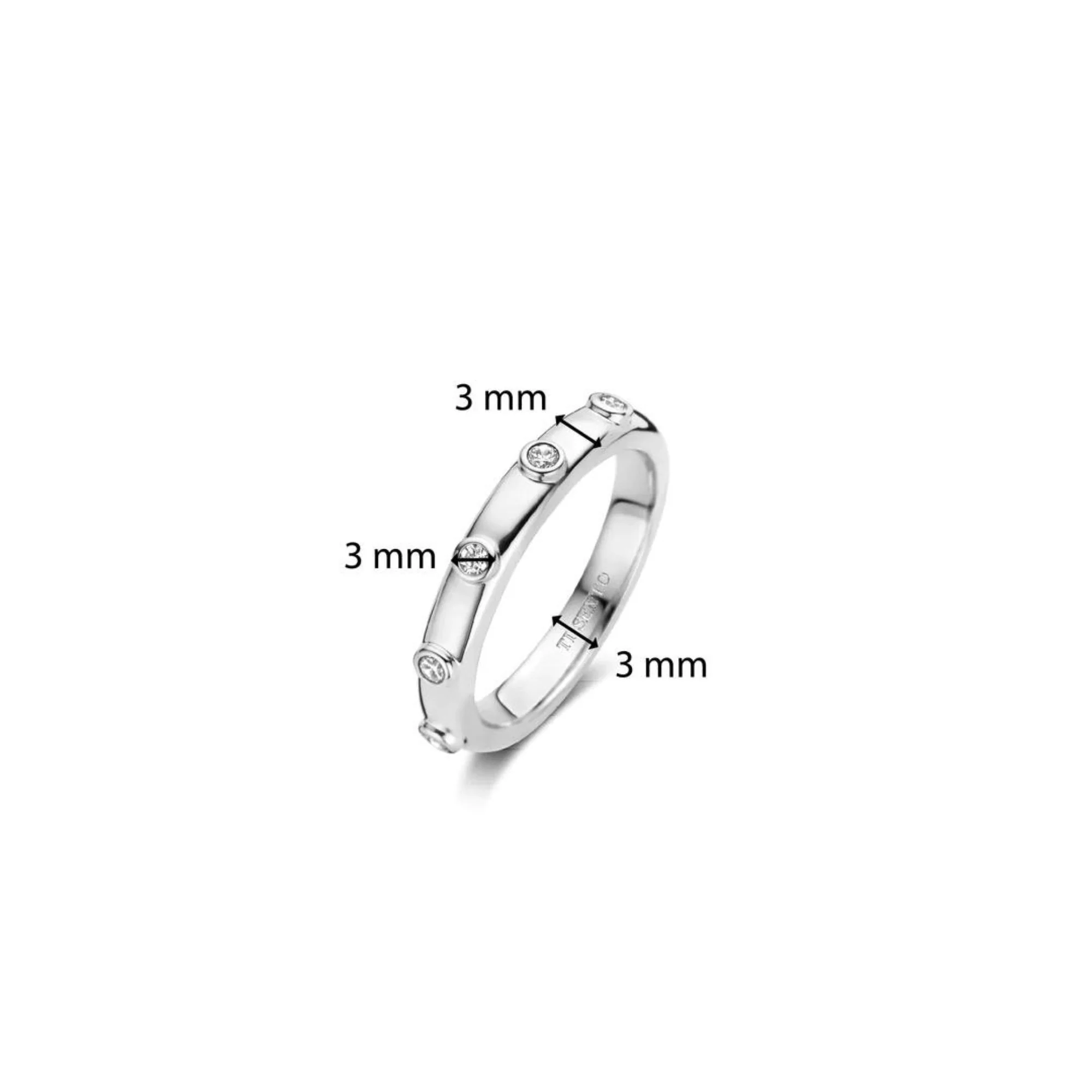 Ti Sento Silver Zirconia Band Ring - Image 4