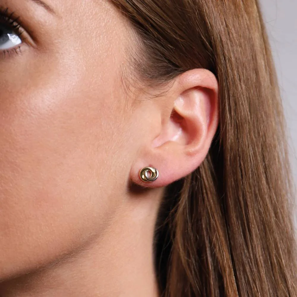 Ti Sento Two-Tone Infnity Stud Earrings - Image 2