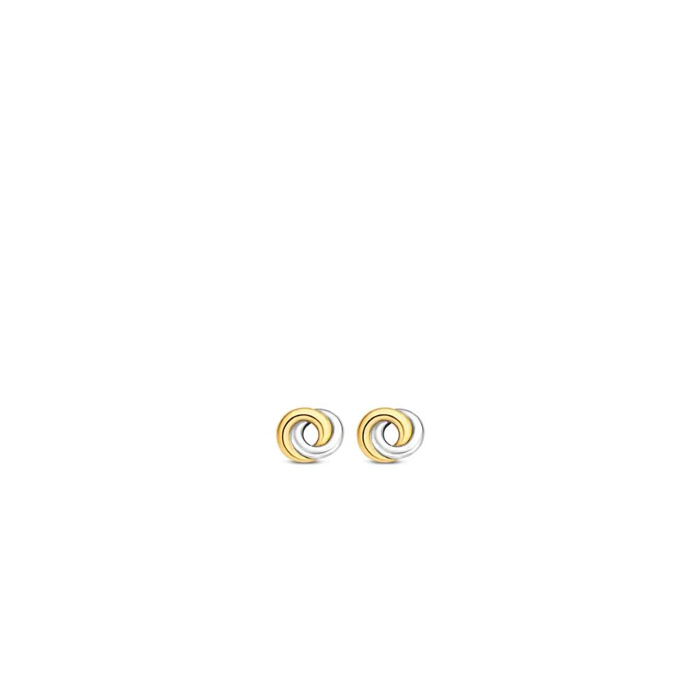 Ti Sento Two-Tone Infnity Stud Earrings - Image 3